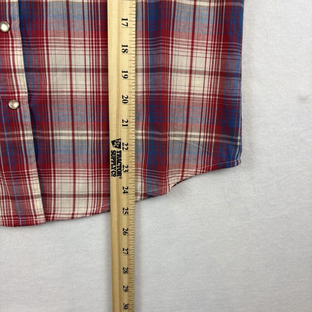 Vintage Wrangler Western Pearl Snap Womens M Plaid Long Sleeve Dual Pocket - Picture 7 of 8